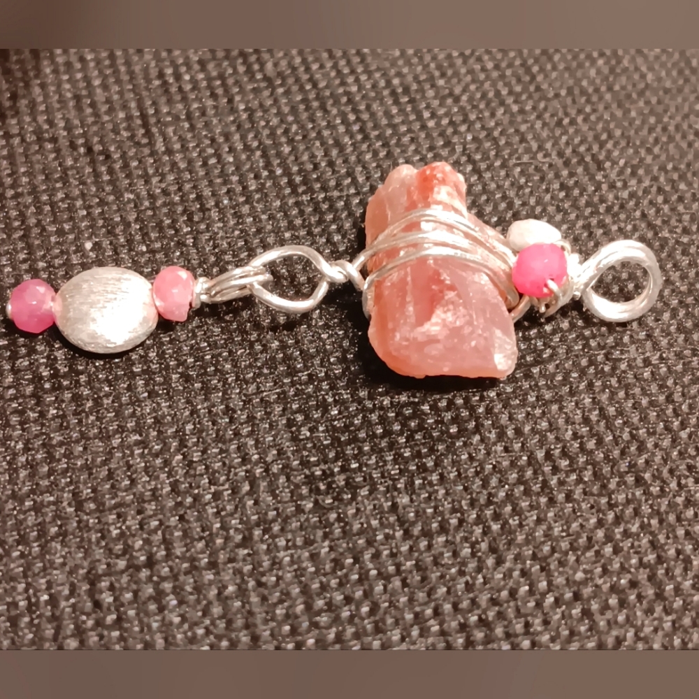 Pink Tourmaline Sterling Silver Pendant - Picture 8 of 14